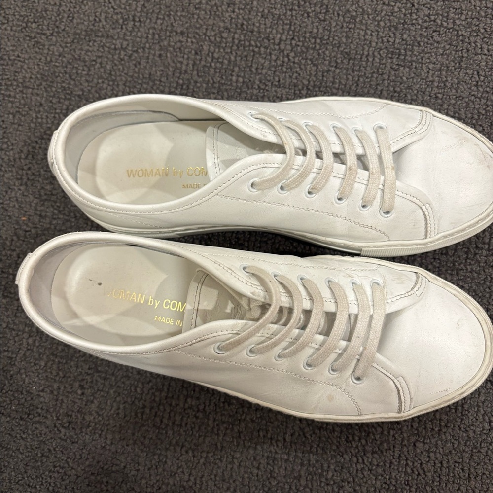 White Canvas leather Sneakers by Woman by Common Projects